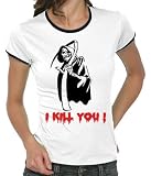 Sensemann - I kill you ! Girlie Ringer T-Shirt S-XL div. couleurs