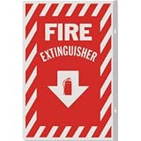 Sign - Fire Extinguisher w/ Pop-Out Arrow - 8x12