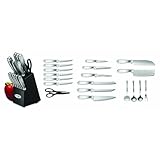 Ginsu 4846 20-Piece Stainless-Steel Knife Set with Block