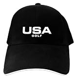 CAPS BLACK EMBROIDERY USA GOLF