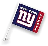 NFL New York Giants Car Flag with Wall Brackett