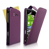 Lila Leder Schutzh�lle Mit Magnetisch Befestigung F�r HTC Titan Mit Displayschutzvon "Yousave"