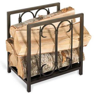 Iron Gate Wood Holder - Burnished Black Finish