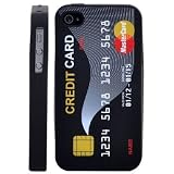 Slabo Silikon Schutzh�lle H�lle Case f�r Apple iPhone 4s | iPhone 4 - "Kreditkarte Kredit Karte | Credit Card" - SCHWARZ | BLACKvon "Slabo"