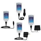 Road Warrior Kit for the HTC Himalaya includes a Car & Wall Charger AND USB cable AND Battery Extender - Gomadic Brand w/ TipExchange Technology