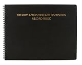 BookFactory® Gun Log Book / Firearms Acquisition & Disposition Record Book - 100 Pages, Black-TransLux Cover - Wire-O, 11