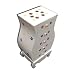 LC Creations Springtime Daisies Handpainted Vase Cabinet, White