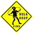 HULA HOOP CROSSING exercise fun sport sign