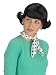 Black Wig Mini Flip Short Black Hair 1950 1960 Halloween Costume Accessory