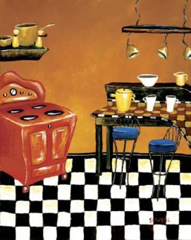 Retro Kitchen IV, Art Poster by Krista Sewell