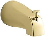 Kohler K-15136-S-PB Coralais Diverter Bath Spout with Slip-Fit Connection, Vibrant Polished Brass [並