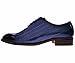 Bolano Mens Exotic Faux Eel Print Oxford Dress Shoe in Blue and Black: Style Brayden Blue-052