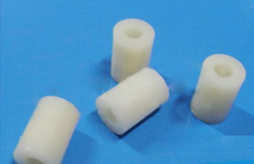 50Pcs White ABS Plastic Size 4mm x 12mm Electric Isolating Cylindrical Spacers