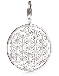 VINANI brand Germany 925 Sterling Silver Charm Pendant Flower of Life shiny Mandala HLE