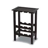 Contemporary Style Cappuccino Finish Wood Wine Rack by visiondecor Furniture