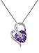 Amazon Collection 10k Gold Gemstone and Diamond Accent Heart-Shape Pendant Necklace, 18