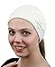 NYFASHION101 Floral Hand Knitted Button Closure Winter Headband Headwrap, White