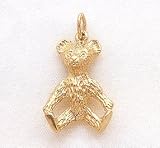 14kt Yellow Gold Bear Charm. 3-Dimensional