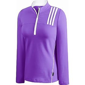 Buy adidas Ladies ClimaLite 3-Stripes Zip Mock
