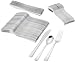 Mozaik Combo Cutlery Set, Silver (40 Forks, 20 Knives, 20 Spoons), 80-Count Cutlery