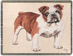 Bulldog Tapestry Throw