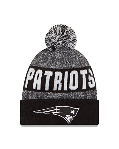 NFL New England Patriots 2016 Sport Knit Beanie, One Size, Black/White