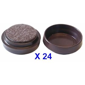 Castor Cups Brown Felt Large (Bulk Pack of 24, equivalent to �0.59 each) (Product Code: 43240 T5198F)