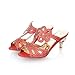 Carol Shoes Fashion Rhinestone Womens Mid Heel Peep Toe Sandals Slippers