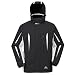 Cox Swain Herren 2-Lagen Outdoor Funktionsjacke Elevation Recco Lawinenreflektor, Farbe: Black/White, Größe: XL
