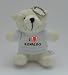 Pl�sch Eisb�r Schl�sselhalter mit personalisiertem wei�em T-Shirt. Gr��e: circa 10 Zentimeter
