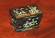 Miniature Artisan Handpainted Wood Chest with Drawer