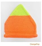 ベビー 帽子 春夏 ネオンカラー ニット帽 新生児 帽子 キッズ 帽子 子供用 khb-016 (オレンジ)