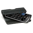 QuickFlipCase for BlackBerry Storm, Curve and World Edition, Grantwood Technology's Premium Leather Horizontal Flip Case (Black)