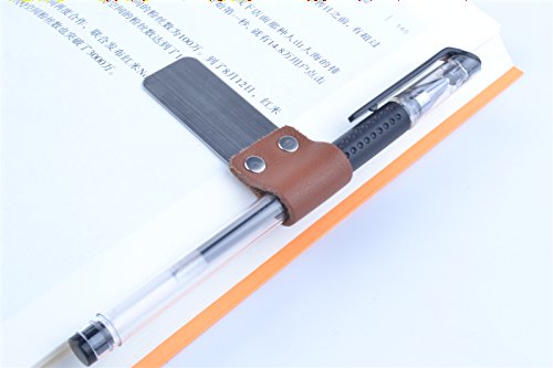 2x Pen Loop Traveler Notebook Leather Pen Holder Note Steel Clip Universal