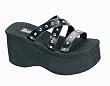 3 1/2 Inch Hot Gothic Studded Sandal Goth Shoes Black Studs Demonia