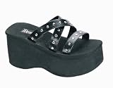 3 1/2 Inch Hot Gothic Studded Sandal Goth Shoes Black Studs Demonia