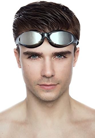 Swimming Goggles for Men and Women - 100% U.v. Protection, Anti-shatter, Anti-fog, Mirror Coated Lenses! Easily Adjustable,friendly Strap with Plastic Buckle for Easy Removal! + Free Nose Clip and Ear Plug