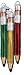 Glass Pencils Ornaments Set of 3 Teacher