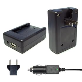 Maximal Power Single Charger for Sony NP-FP/FH/FV 50/70/100 Battery with USB Port, Car Charger and European Adapter FC500 SON FV