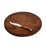 Silea - 214/6459MP - Plateau Fromage + Couteau - Hevea / Métal