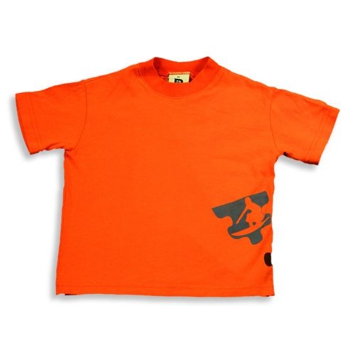 Dogwood Clothing – Toddler Boys Short Sleeve Puzzle Surfer T- Shirt, Orange (Size 4T)