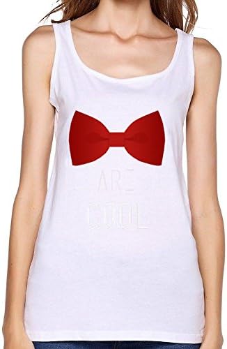 PTY5Z8W Women's Red Bow Ties Tank Top White S