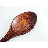 2 Set x 7" Wooden Dinner Spoons and Forks Set Height Quality Craved Rose Wood