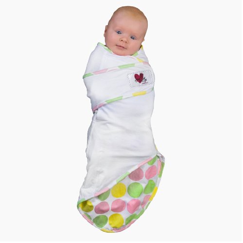 Go Mama Go Designs Snug and Tug Swaddling Blanket,Preemie, Tickled Pink