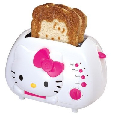 HELLO KITTY KT5211 2-SLICE WIDE SLOT TOASTER WITH COOL TOUCH EXTERIOR