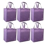 Reusable Grocery Tote Bag Lavander 6 Pack