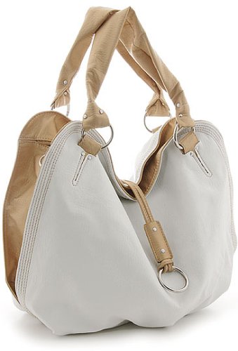Oversized Hobo Purses with Champagne Trim - White, Teal Blue, Black or Yellow