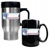 New York Rangers NHL Travel Mug & Ceramic Mug Set