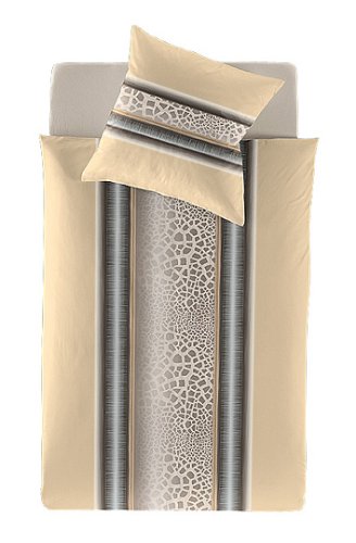 Irisette 8503/80 Bettw&auml;sche Smart, Kreta, 8503/80, 155 x 220 cm, stein