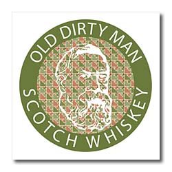 Old Dirty Man Scotch Whiskey - 10x10 Iron On Heat Transfer For White Material